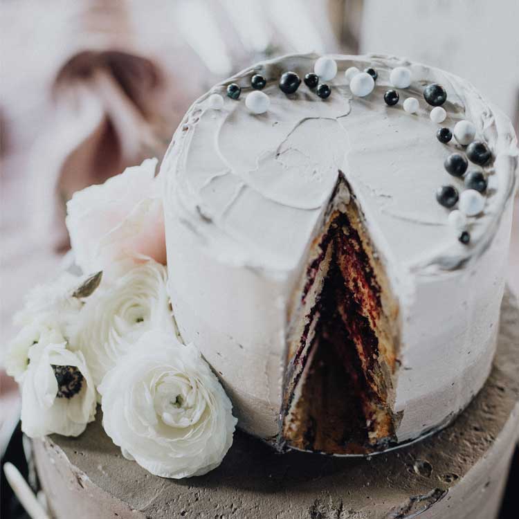 Wedding Cake Blush&Black